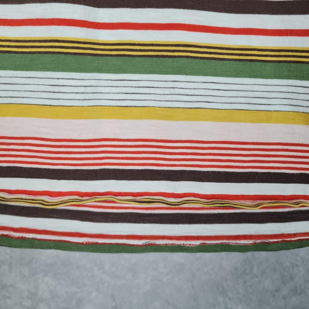 Guess Originals Shirt Mens Medium Multicolor Striped Logo Crewneck Tee T-Shirt - Picture 7 of 15